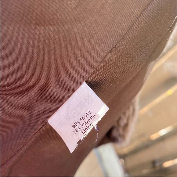 Madewell Vegan Faux Fur Brown Vest size small - Picture 5 of 6